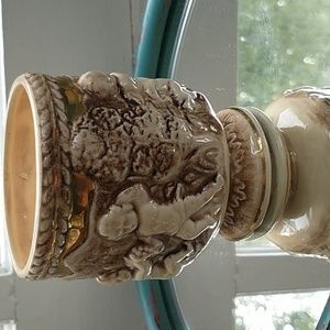 Vintage Lefton made in Japan Cherub Angel Figural Vase planter